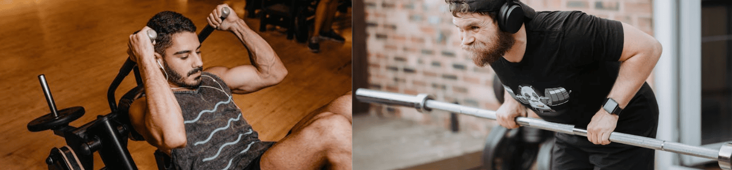 Contraindo o musculo